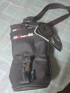 NWT- Legacy Brown Insulated Wine Shoulder Pouch with corkscrew